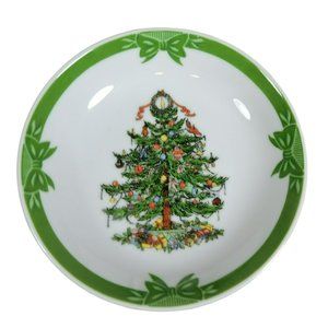 Yule Tide Christmas Tree Dessert Bowl Vintage
